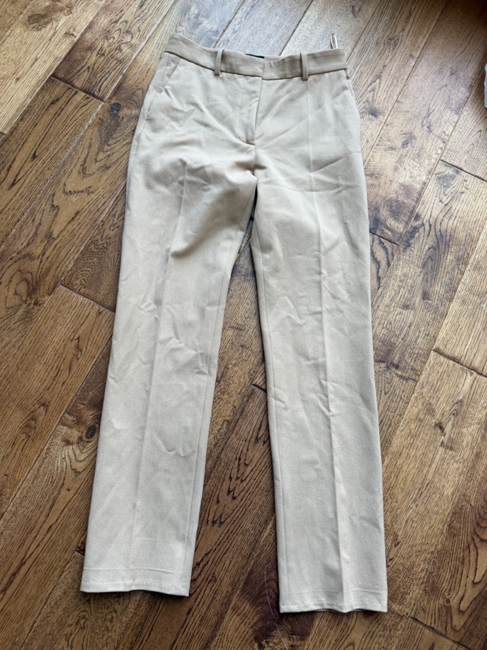 JOSEPH Stretch Gabardine Tan Straight Leg Trousers EU 36 US 4 Minimalist Work